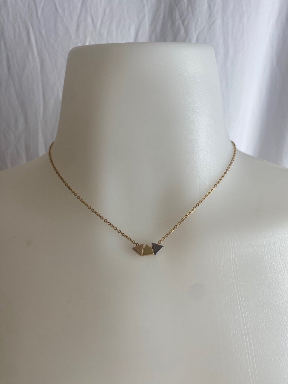 Gold Mountain Necklace Minimalist Geometric Nature Layering Necklace